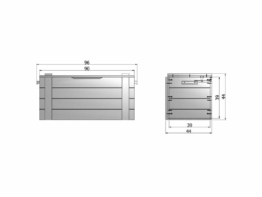 Aufbewahrungskiste Stahlgrau, Woood, Spielzeugkiste