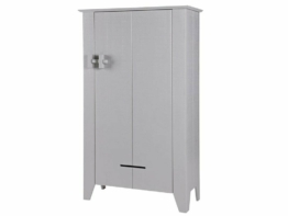 Bauernschrank Gijs mit 1 Türen, Grau, Kiefer Sägerau, Woood