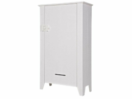 Bauernschrank Gijs mit 1 Türen, Weiß, Kiefer Sägerau, Woood