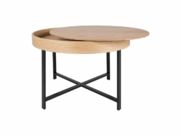 Canett Couchtisch Molly Natur/Schwarz Höhe 48cm