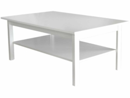 Couchtisch Weiß mit Ablage, 120x75x50cm