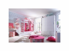 Etagenbett mit gerader Leiter, Kiefer Massiv, Dolphin Moby