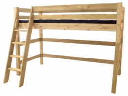 Halbhochbett mit Schräger Leiter und Rolllattenrost, Dolphin Fasmas Kids