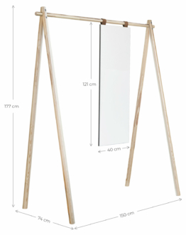 Karup Design Garderobe HONGI 177x74x150cm, Kiefer Schwarz lackiert