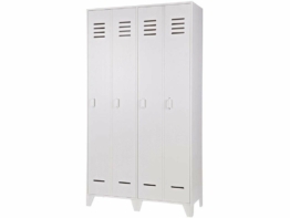 Kleiderschrank Weiß mit 2 Türen, Stijn Woood, Spindschrank