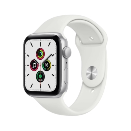 RP // Apple Watch SE Aluminium 44mm Silber (Sportarmband weiß)