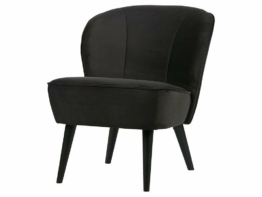 Sara Sessel - Samt / Birke - Anthrazit / Schwarz