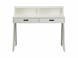 Schreibtisch mit 2 Schubladen Weiß, Woood, Sekretär