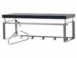 Spinder Wandgarderobe REX3 Nickelfarbig mit Ablage