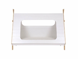 Tipi Bett Weiß mit Rolllattenrost, 90x200cm, Woood