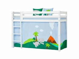 Vorhang Dinosaurier für Mittelhochbett 90x200cm, Hoppekids
