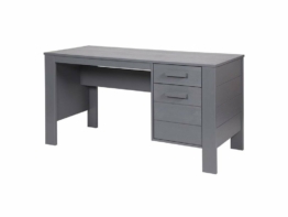 Woood Dennis Schreibtisch mit Schublade und Tür Stahlgrau
