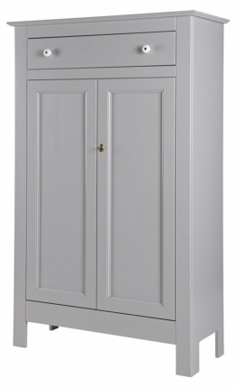 Woood Eva Schrank mit 2 Türen 1 Schublade Grau Höhe 150cm