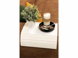 Woood Flexibles Sofatablett XL Weiß 36 x 45 cm