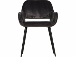 Woood Jelle Armlehnstuhl Set Samt Grau (2er-Set)