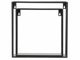 Woood Meert Kubus Wandregal Set Metall Schwarz (2er-Set)