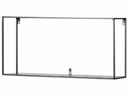 Woood Meert XL Wand Regal Metall Schwarz 70cm