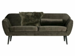 Woood Rocco Sofa Samt Grün 2-Sitzer