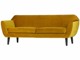 Woood Rocco Sofa Samt Ocker 2-Sitzer