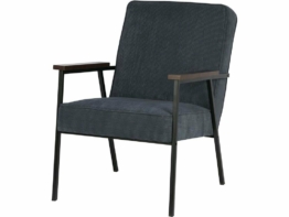Woood Sally Sessel Cordstoff Stahlblau