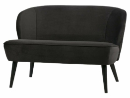 Woood Sara Retro Sofa Samt Anthrazit 2-Sitzer