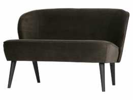 Woood Sara Retro Sofa Samt Grün 2-Sitzer