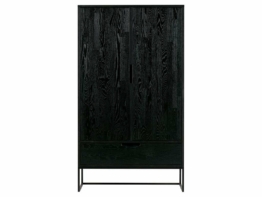 Woood Silas Schrank Eiche Schwarz 2-türig