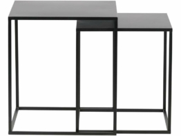Woood Ziva Couchtisch Set Metall Schwarz (2er-Set)