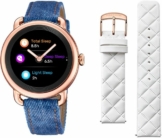 Festina Smartime, F50001/1 Smartwatch Set, 3-tlg., mit Wechselband aus weißem Leder und Ladebasis