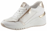 MARCO TOZZI Wedgesneaker mit modischen goldfarbenen Details