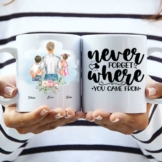 Vater mit Kindern - Personalisierte Tasse