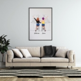 Beste Freundinnen Bar - Personalisierter Kunstdruck (Poster, Leinwand)