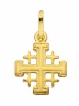 Adelia´s Anhänger Set »585 Gold Kreuz Anhänger Jerusalem«, 585 Gold Goldschmuck für Damen & Herren