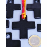 Adelia´s Kettenanhänger »Onyx Anhänger Kreuz 925 Silber«