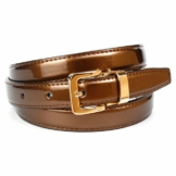 Anthoni Crown Ledergürtel in schmaler Form aus Lackleder, abgesteppte Kanten