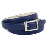 Anthoni Crown Ledergürtel in schmaler Form, kleine glänzende eckige Schließe