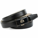 Anthoni Crown Ledergürtel mit goldfarbener Glas-Schließe und Wappen