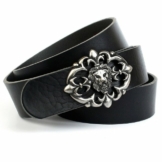 Anthoni Crown Ledergürtel Vollledergürtel mit Schließe "Löwe