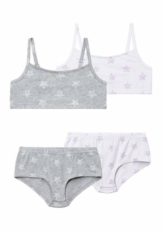 Buffalo Set: Bustier (4-tlg) mit Panty mit Sternen bedruckt