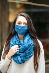 COLLEZIONE ALESSANDRO Loop »Jeansi«, (1-St), mit passender Mund-Nasen-Bedeckung