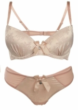 Family Trends Set: Push-up-BH mit String mit BH und String-Tanga