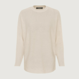 Gecroppter Fledermauspullover in Quer-Rippstrick