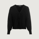 Gecroppter Oversize-Cardigan in Querstrick