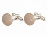 Gemshine Manschettenknöpfe »Cabochon Rosenquarz«