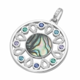 GIORGIO MARTELLO MILANO Kettenanhänger »mit Zirkonia, Kristallsteinen und schimmernder Einlage«