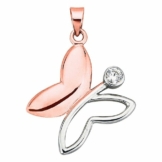 Jacques Lemans Anhänger 375/- Gold bicolor mit Zirkonia