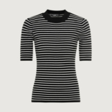 Ringelpullover in Rippstrick