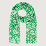 Leichter Webschal mit Rosenprint in Bicolor