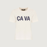 T-Shirt aus Interlock-Baumwolljersey mit "ÇA VA"-Wording