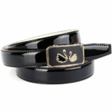 Anthoni Crown Ledergürtel für verliebte Herzen, Schließe mit Glitzersteinen